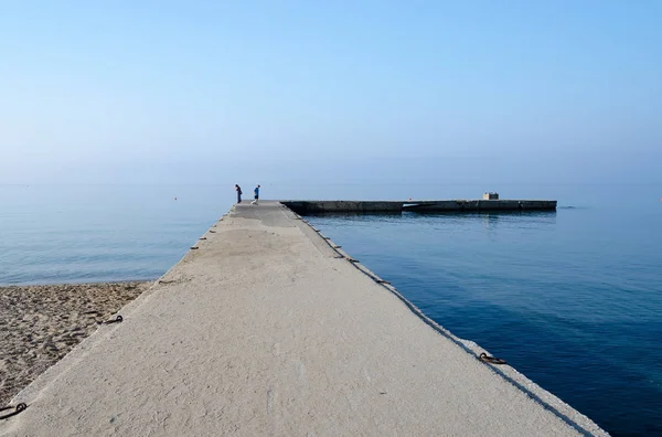 Old pier in Nea Kallikratia, Halkidiki peninsula, Greece — Zdjęcie stockowe