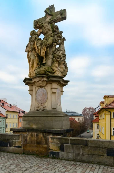 Composições Esculturais Ponte Charles Praga República Checa Visão Luitgard Freira — Fotografia de Stock