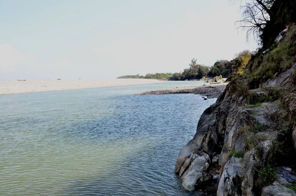 Amb River Shoreline Side Himachal Pradesh Índia — Fotografia de Stock