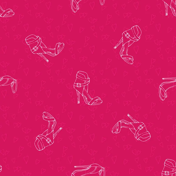 Γυναικείο σχέδιο παπουτσιών σε ροζ — Διανυσματικό Αρχείο