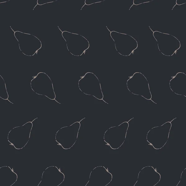 Pear pattern on black background Royalty Free Stock Vectors