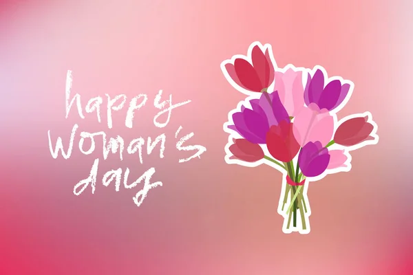 Vector Illustration Womens International Day Text Bags Tag Icon Womens — Διανυσματικό Αρχείο