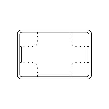 Plastik fıçı, depolama hattı ikonu, dış hatlar vektör işareti, beyaz üzerine izole edilmiş doğrusal resim. Sembol, logo illüstrasyonu.