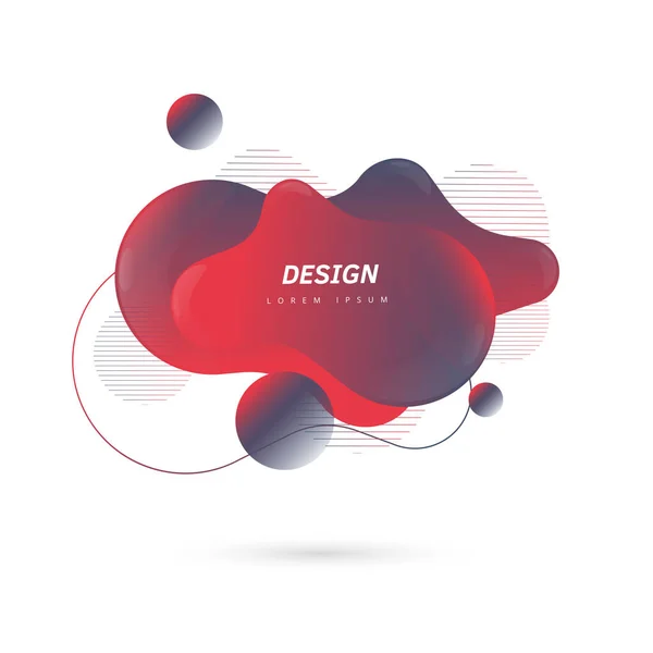 Soyut modern grafik öğeleri kümesi. Dinamik formlar ve satır renkli. Akan sıvı şekillerle degrade soyut afiş. Bir logo, afiş veya sununun tasarım şablonu. Vektör