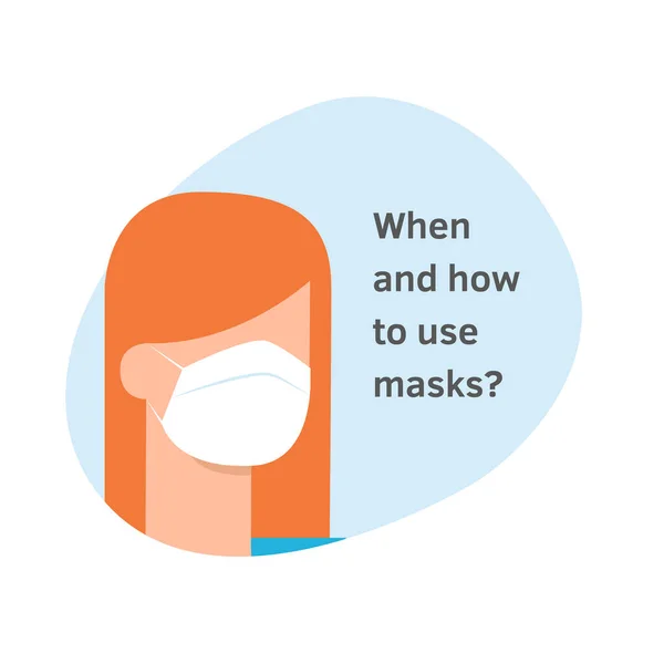 Le persone con maschera viso vettoriale illustrazione medica di uomo e donna indossano segni di maschera medica facciale protettiva fumetto piatto isolato su sfondo bianco. Regole di prevenzione. Pelle nera maschio e femmina — Vettoriale Stock