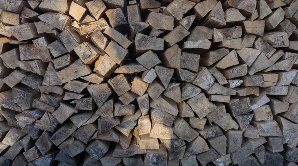 Birch Wood Woodpile Texture — Stock Photo, Image
