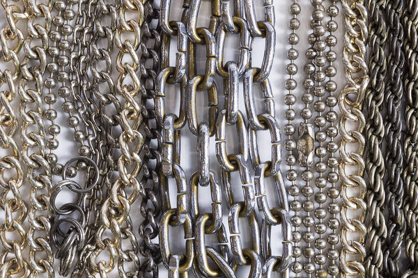 Chains of different metals.