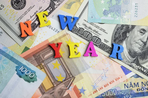 Geld und neues Jahr. — Stockfoto