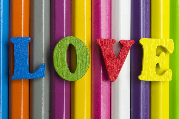 Kärlek och pennor. — Stockfoto