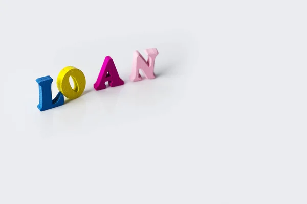 The word loan on white background. — Stock Photo, Image