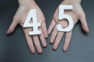 Kadın avuç içi şekil kırk beş.