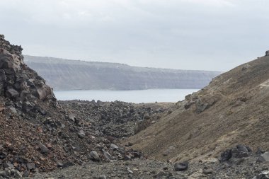 Egzotik Fındıklı yanardağ krater için. Volkan Ünlü Caldera Santorini'de bulunur.