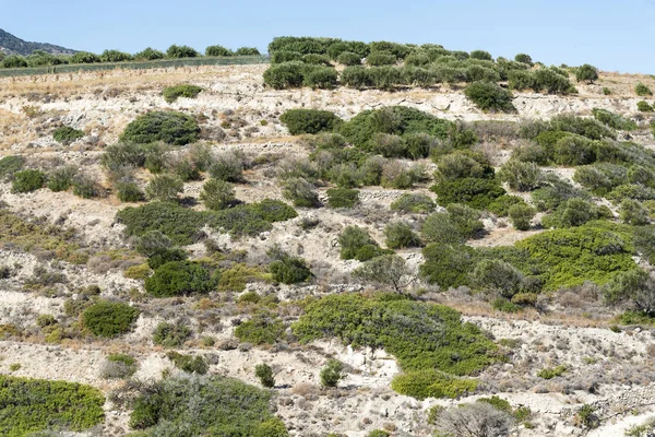 Die Straße entlang der Hügel und Berge auf der Insel Beton. — Stockfoto