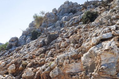 Arka plan dağ taş doku. Stone mountain portre.