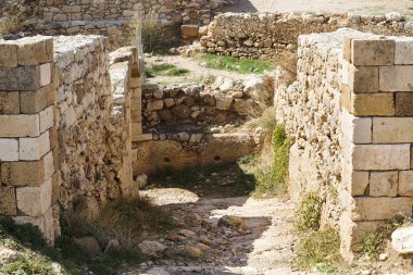 Taş çit dokunun.