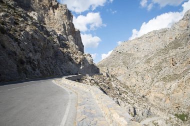 Güneşli bir günde çalılar ile Hills.