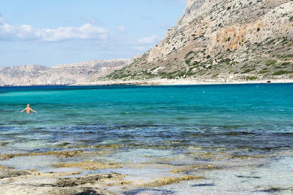 Vue sur la baie de Balos, le confluent de trois mers . — Photo