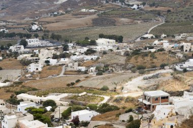 En iyi görüş alanı evde. Santorini Adası.