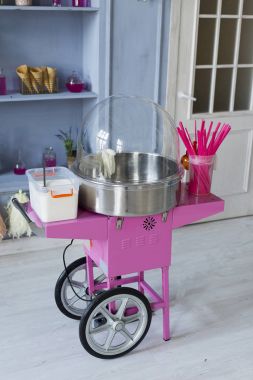 Machine for making cotton candy. clipart