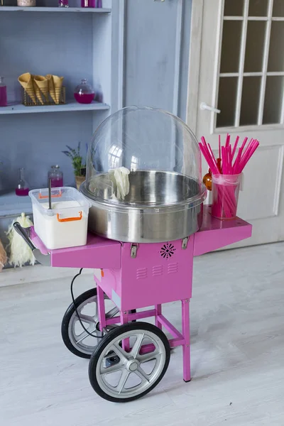 Machine for making cotton candy. — Stock Photo, Image