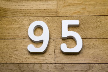 Rakamlar, ahşap parke zemin doksan beş.