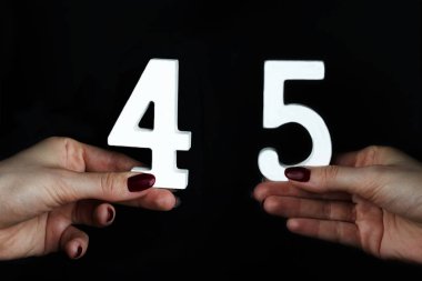 Kadın avuç içi şekil kırk beş.