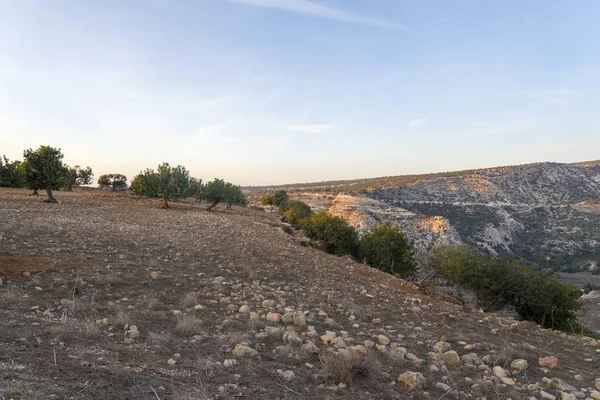 Landscape of Cyprus near Avakas Gorge. Wild nature Stock Picture