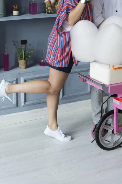 Showing legs women TV presenter