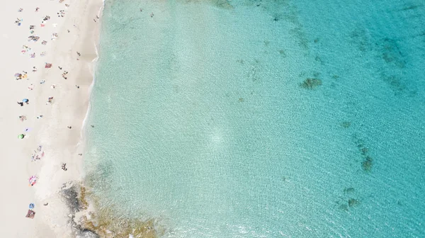 Incrível Praia Com Água Azul Turquesa Vista Drone — Fotografia de Stock