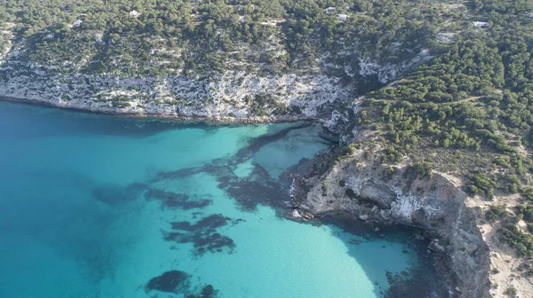 Increíble Agua Turquesa Roca Acantilado Árboles Paraíso — Foto de Stock