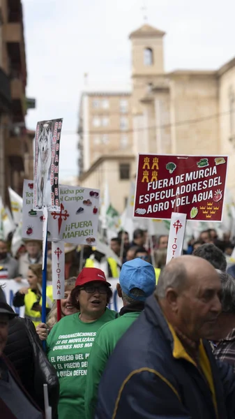 2020 스페인 Murcia 농부들이 쓰러지는 — 스톡 사진
