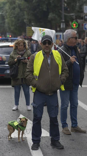 Een Grote Manifestatie Van Boeren Stort Stad Murcia Spanje Februari — Stockfoto