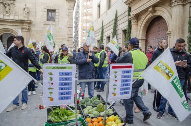 Çiftçilerin büyük bir tezahürü 21 Şubat 2020 'de İspanya' nın Murcia kentini çökertti. Çalışmalarına değecek bir fiyat için savaşıyorlar..