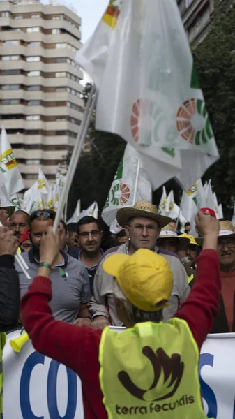 Stor Manifestasjon Bønder Kollapser Byen Murcia Spania Den Februar 2020 – stockfoto