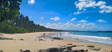 Filipinler 'deki Palawan Adası' nda terk edilmiş güzel bir sahil..