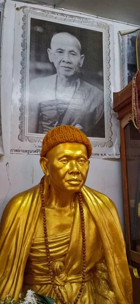 Khruba Siwichai Statua Immagine Famoso Santo Monaco Buddista Tailandese — Foto Stock