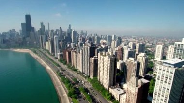 Chicago Sahili Skyline Gölü Michigan 