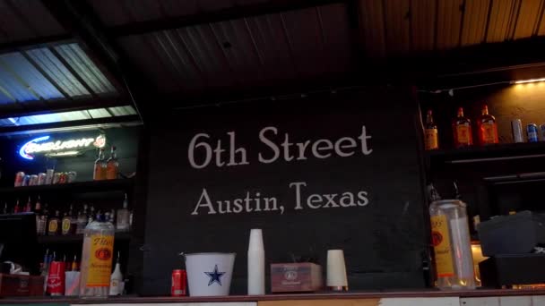 Utcai Bár Austin Texas Beltéri — Stock videók