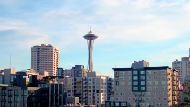 Εναέρια Άποψη Της Βελόνας Διαστήματος Seattle — Αρχείο Βίντεο