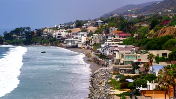 Belas Casas Praia Malibu — Vídeo de Stock