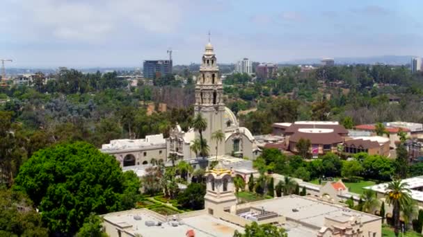 Wieża Kalifornii Balboa Park — Wideo stockowe