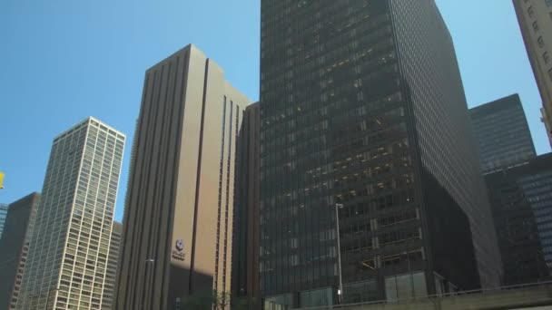 Κτίρια Chicago Τοπίο Ορίζοντα — Αρχείο Βίντεο