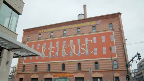 Denver Colorado Icon Ice House Außen — Stockvideo