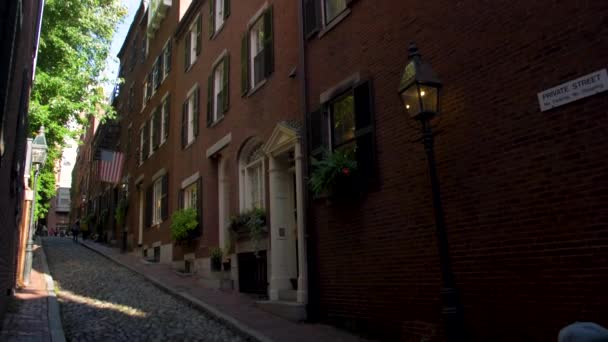 Centro Boston Ciottoli Strade Architettura — Video Stock