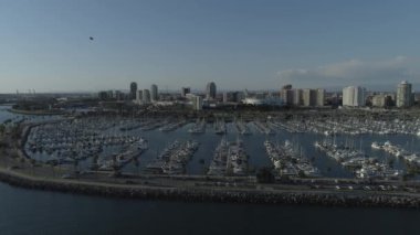 Hava aracıyla Long Beach Marinası 