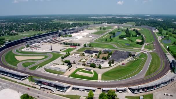 Drohnenschuss Von Indianapolis Speedway — Stockvideo