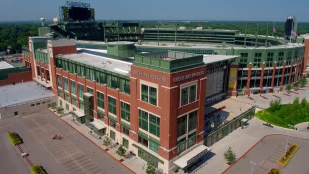 Lambeau Veld Groene Baai Packers Stadion — Stockvideo