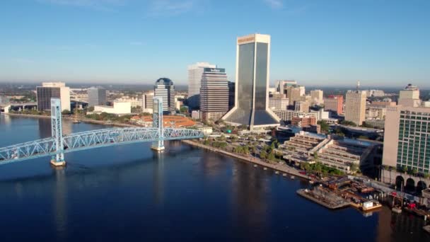 Jacksonville Florida Skyline Drone Aérien — Video