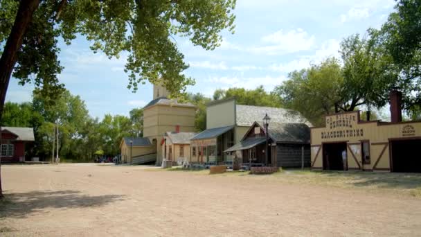 Cowtown Velho Histórico Kansas — Vídeo de Stock