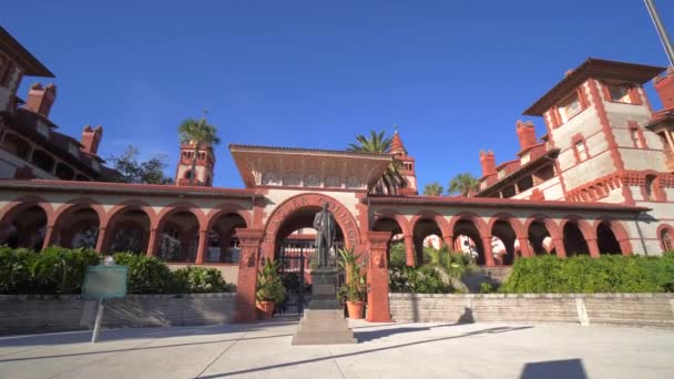 Eingang Zum Flagler College Saint Augustine Florida — Stockvideo